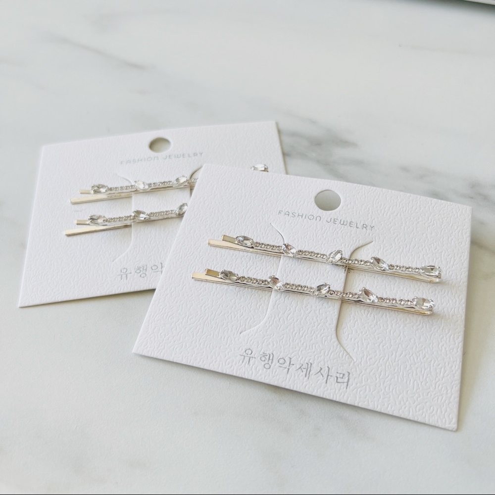 Rhinestone Hair Clips - New